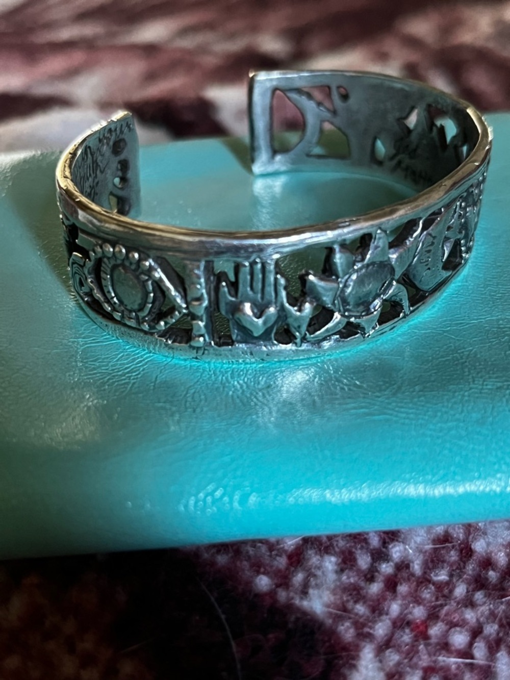 Jes MaHarry Sun, Moon, Heart, Nature, Silver Cutout Cuff Bracelet - Picture 11 of 16